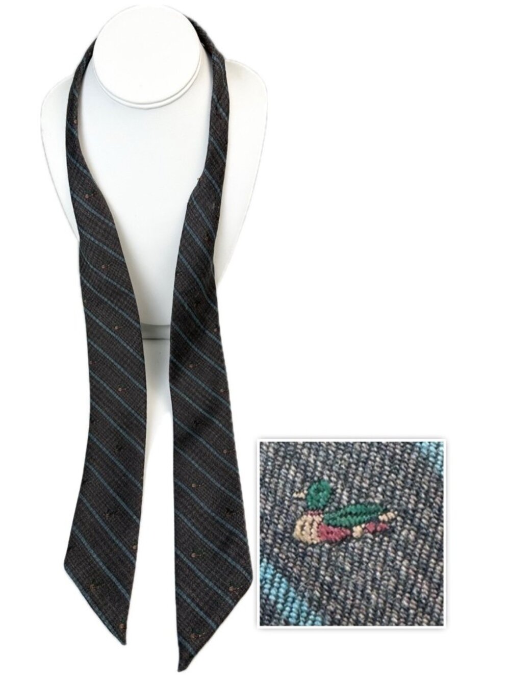 Nordstrom Ascot Tie Men’s Ducks Hunting Will Silk Blend Hand Sewn England